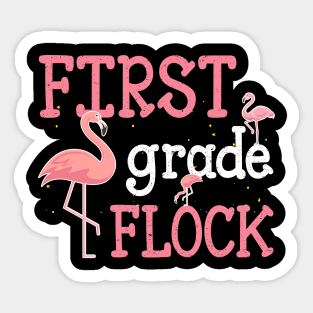 Flamingo 1st First Grade Back To School Sticker